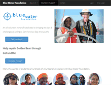 Tablet Screenshot of bluewaterfoundation.org